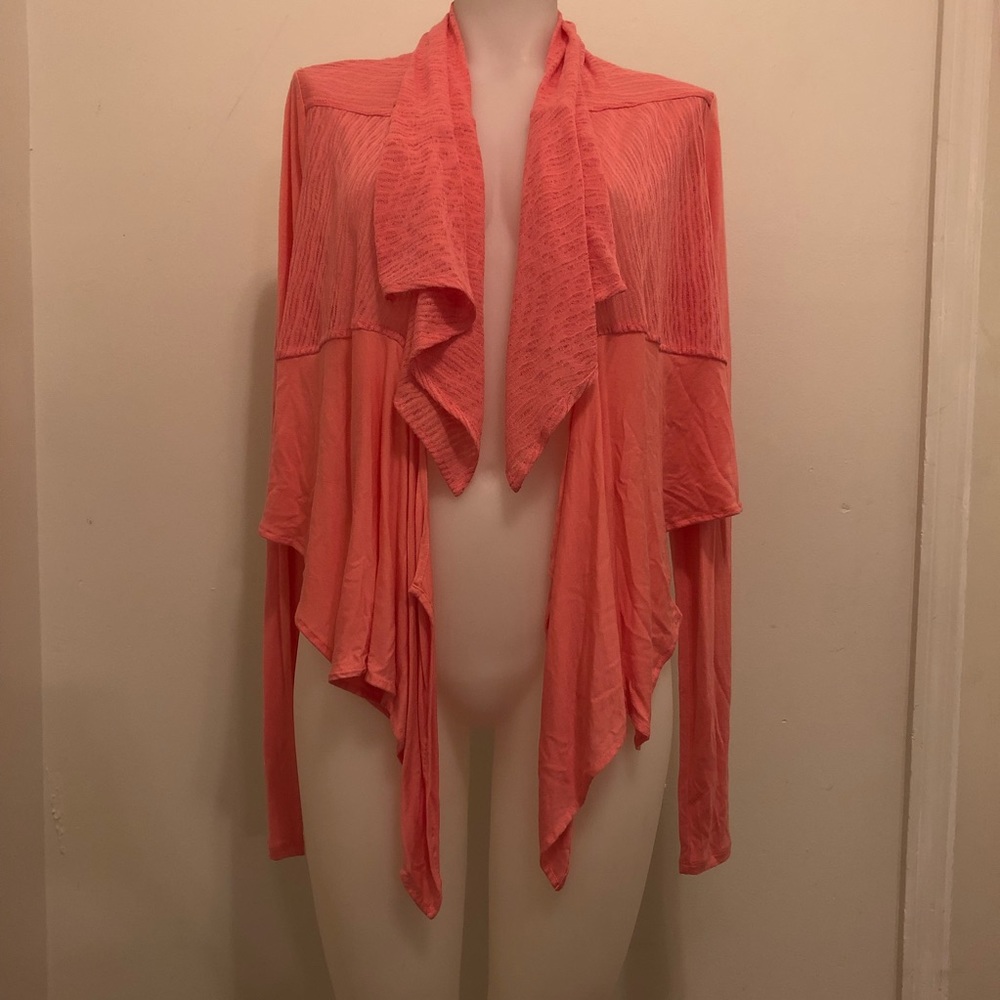 Vanessa Virginia Anthropology Coral Cardigan Sz M